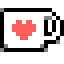 Ko-fi logo drawn with pixel art